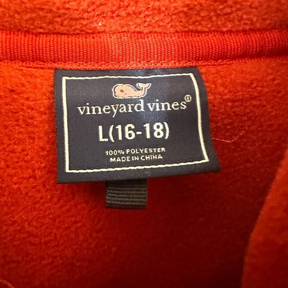 Vineyard Vines Boys' Harbor Fleece Full-Zip Vest Size Large (16-18)